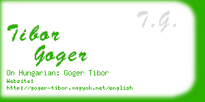 tibor goger business card